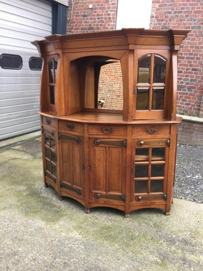 Buffet Art Nouveau Dans Le Gout De Serrurier Bovy, Circa 1900 