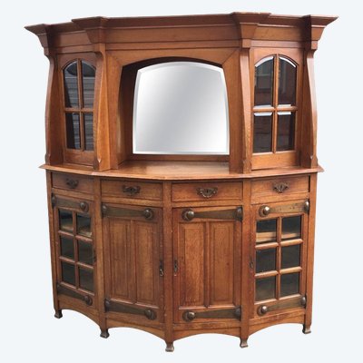 Buffet Art Nouveau Dans Le Gout De Serrurier Bovy, Circa 1900 