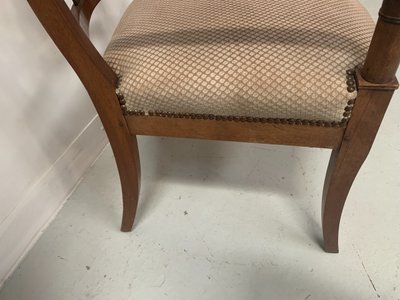 Paar Sessel mit Mahagoni-Stock XIX Jahrhundert