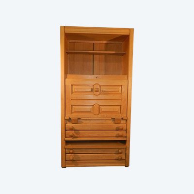 Guillerme Et Chambron , Meuble Secrétaire  En Chêne , Edition Votre Maison, Circa 1960/1970