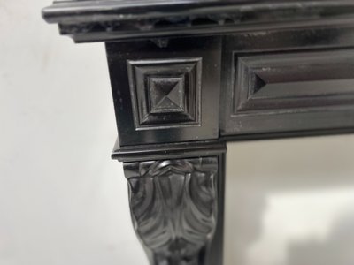 Napoleon III mantel with black marble claw feet 19th century