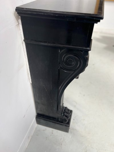 Napoleon III mantel with black marble claw feet 19th century