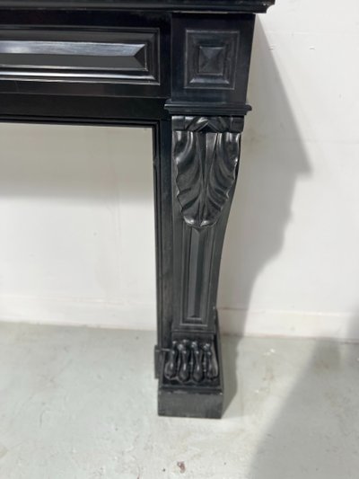 Napoleon III mantel with black marble claw feet 19th century