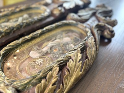 Pair Of Reliquaries - altarpiece element - 18th century