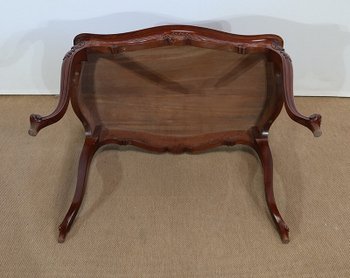  Table de milieu en Acajou massif, style Louis XV – 2ème partie XIXe 