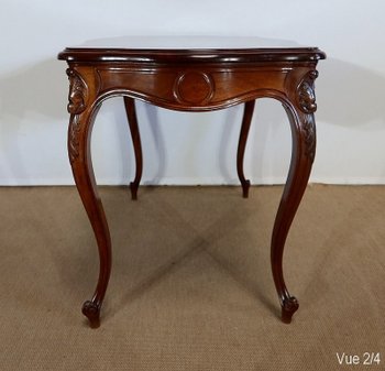  Table de milieu en Acajou massif, style Louis XV – 2ème partie XIXe 