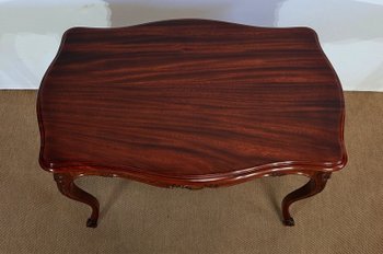  Table de milieu en Acajou massif, style Louis XV – 2ème partie XIXe 