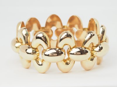 Wichtiges Tank-Armband aus den 40er Jahren in Roségold