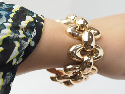 Wichtiges Tank-Armband aus den 40er Jahren in Roségold