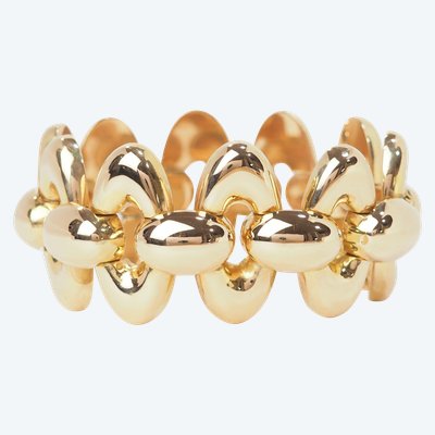 Wichtiges Tank-Armband aus den 40er Jahren in Roségold