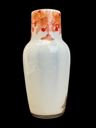Legras Vase mit Anemonen-Dekor