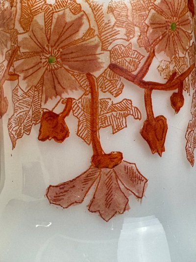 Legras Vase mit Anemonen-Dekor