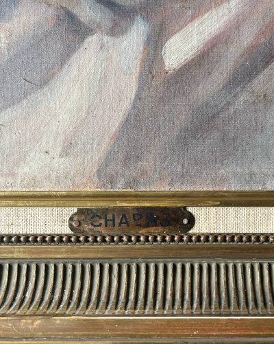 Gemälde HST/P "Elegante mit nackten Schultern" attr. Paul Emile CHABAS (1869-1937)