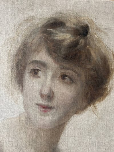 Gemälde HST/P "Elegante mit nackten Schultern" attr. Paul Emile CHABAS (1869-1937)