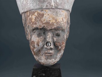 Portrait Sculpté D’un évêque, XVe Siècle