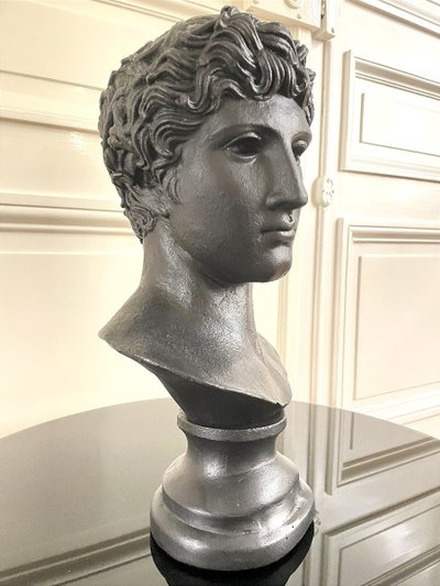 France, Circa 1970/1980 , Buste En Plâtre « Tête De Bénévent » Dans Le Goût De L’antique.