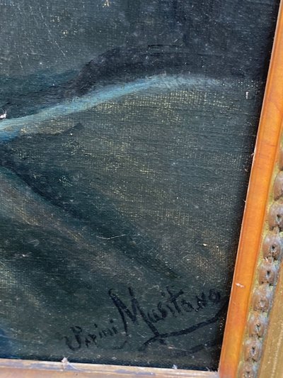 Tableau, portrait de femme ,armorié