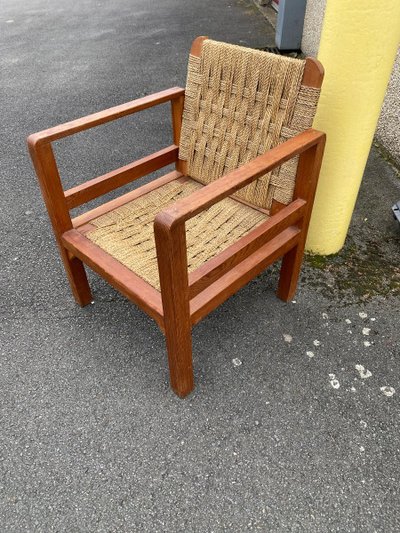 3 Vintage Armchairs In The Audoux And Minet Style Circa 1950/1960