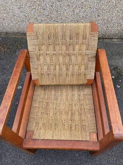 3 Vintage Armchairs In The Audoux And Minet Style Circa 1950/1960