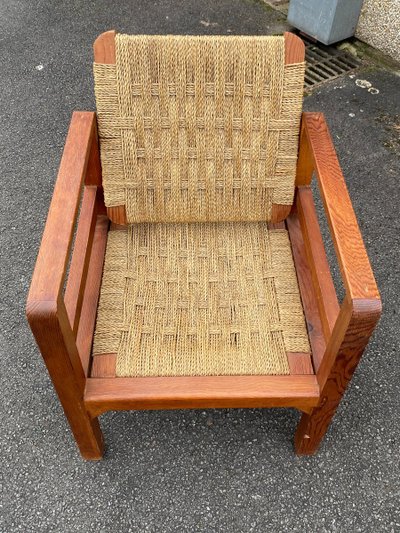 3 Vintage Armchairs In The Audoux And Minet Style Circa 1950/1960