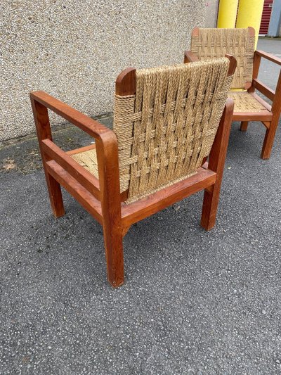 3 Vintage Armchairs In The Audoux And Minet Style Circa 1950/1960