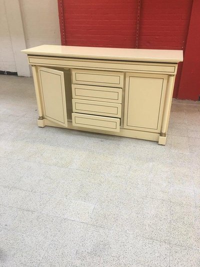 Maison Jean Charles, Buffet Neoclassic En Bois Laqué   Circa 1970