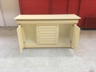 Maison Jean Charles, Buffet Neoclassic En Bois Laqué   Circa 1970