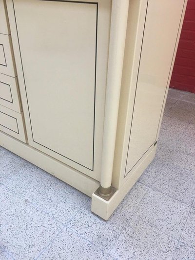 Maison Jean Charles, Buffet Neoclassic En Bois Laqué   Circa 1970