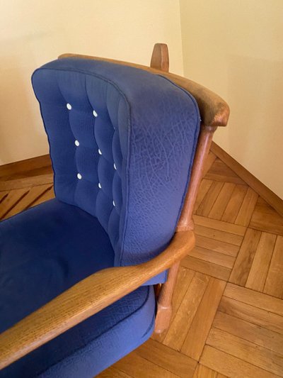 Guillerme and Chambron, "Fan" style bench, Votre Maison edition, circa 1970