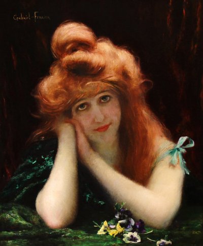Ölgemälde auf leinwand, porträt von Madame Ferrier von Gabriel Ferrier Französische schule 19Th