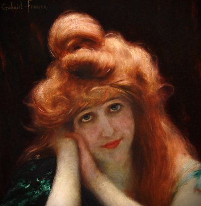 Ölgemälde auf leinwand, porträt von Madame Ferrier von Gabriel Ferrier Französische schule 19Th