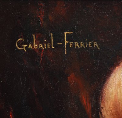 Ölgemälde auf leinwand, porträt von Madame Ferrier von Gabriel Ferrier Französische schule 19Th