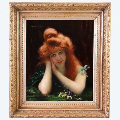 Ölgemälde auf leinwand, porträt von Madame Ferrier von Gabriel Ferrier Französische schule 19Th
