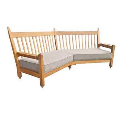 Guillerme Et Chambron , Oak Bench Seat , Edition Votre Maison, Circa 1970