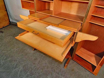 Compact Home Office Desk Interireur Sycomore Circa 1950/1960