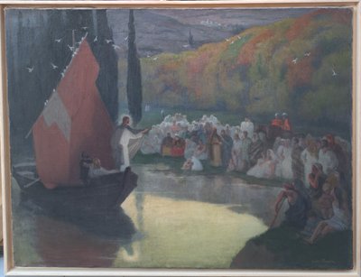 Louis Roger (1874-1953), La Prédication Au Bord Du Lac De Tibériade, Grand Prix De Rome 1899