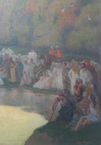Louis Roger (1874-1953), La Prédication Au Bord Du Lac De Tibériade, Grand Prix De Rome 1899