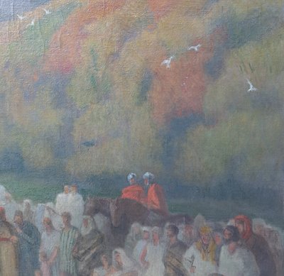 Louis Roger (1874-1953), La Prédication Au Bord Du Lac De Tibériade, Grand Prix De Rome 1899