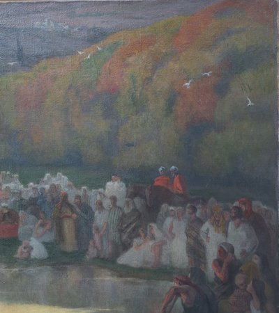 Louis Roger (1874-1953), La Prédication Au Bord Du Lac De Tibériade, Grand Prix De Rome 1899
