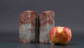 Paar Specksteinstempel, China Ende des 19., Anfang des 20. Jahrhunderts