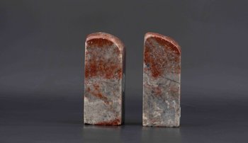 Paar Specksteinstempel, China Ende des 19., Anfang des 20. Jahrhunderts