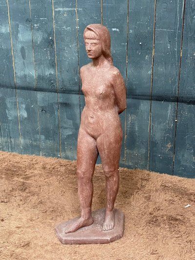 Sculpture En Terre Blanche  Attribute à Perugini Mario, Circa 1960