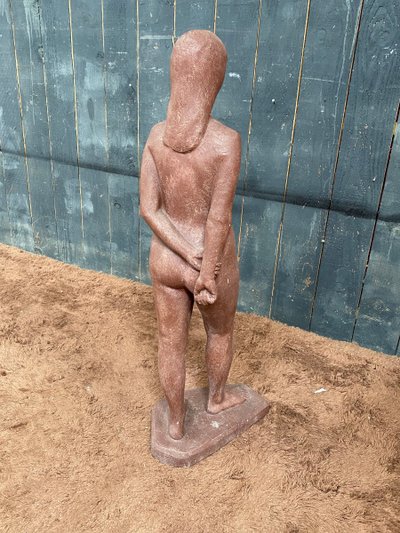 Sculpture En Terre Blanche  Attribute à Perugini Mario, Circa 1960