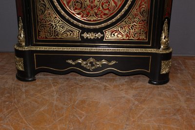 Meuble d'Appui Napoléon III En Marqueterie Boulle XIX