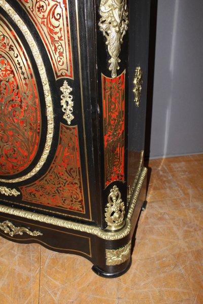 Meuble d'Appui Napoléon III En Marqueterie Boulle XIX