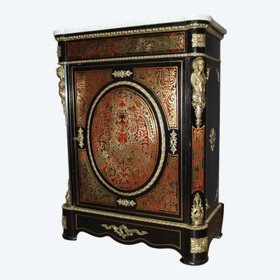 Meuble d'Appui Napoléon III En Marqueterie Boulle XIX