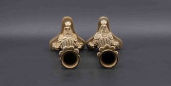 Coppia di portacandele in bronzo, XIX secolo