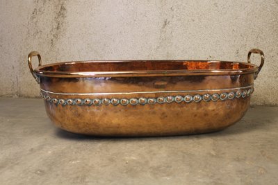 Large planter in copper and wrought iron in the Haute Epoque early 20th century style