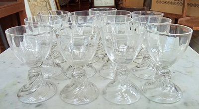 12 anciens verres apéritif cristal Saint Louis 
