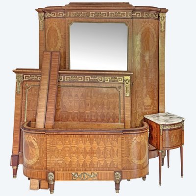 Chambre à coucher de style Louis XVI estampillée Georges Guerin à Paris 